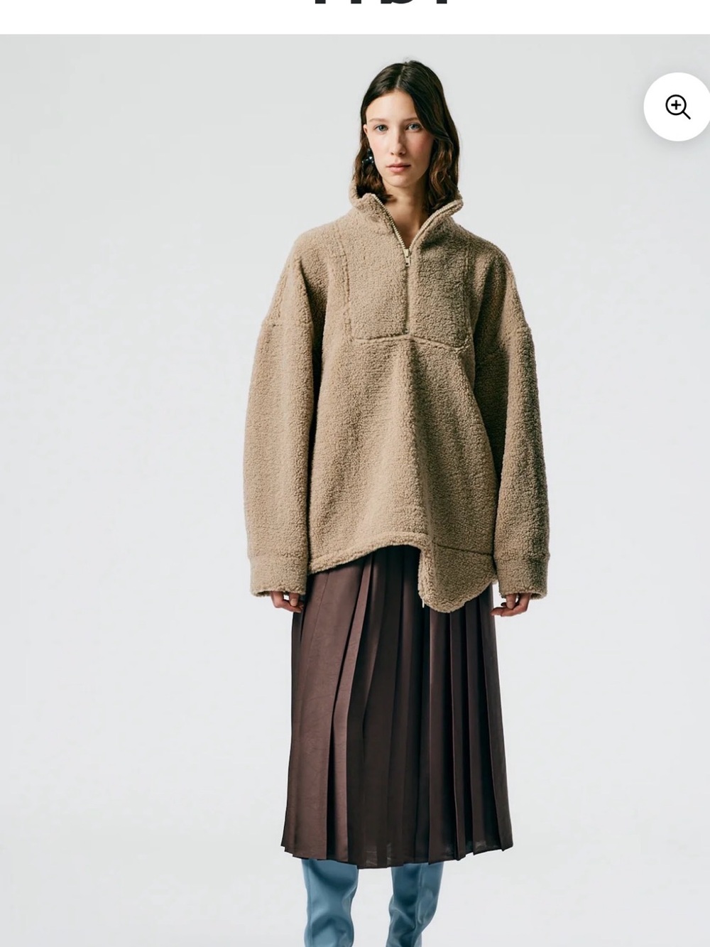 Tibi Fleece Anorak Half-Zip